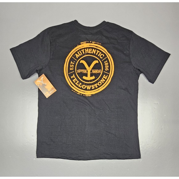 Yellowstone Dutton‎ Ranch T-Shirt Mens XL. Black Stain Resistant. TV Show. NWT - Picture 1 of 7